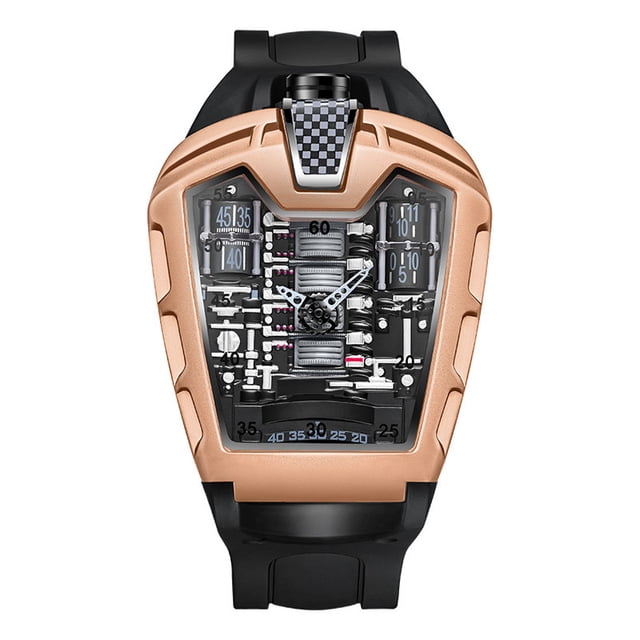 Reloj de cuarzo genérico deportivo para hombre, 45 mm, resistente al agua, silicona