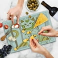 thumbnail image 4 of Cat Cutting Board, Exquisite Magic Cat with Ornaments Fantasy Forest Framework, Decorative Tempered Glass Cutting and Serving Board, Large Size, Multicolor, by Ambesonne, 4 of 5