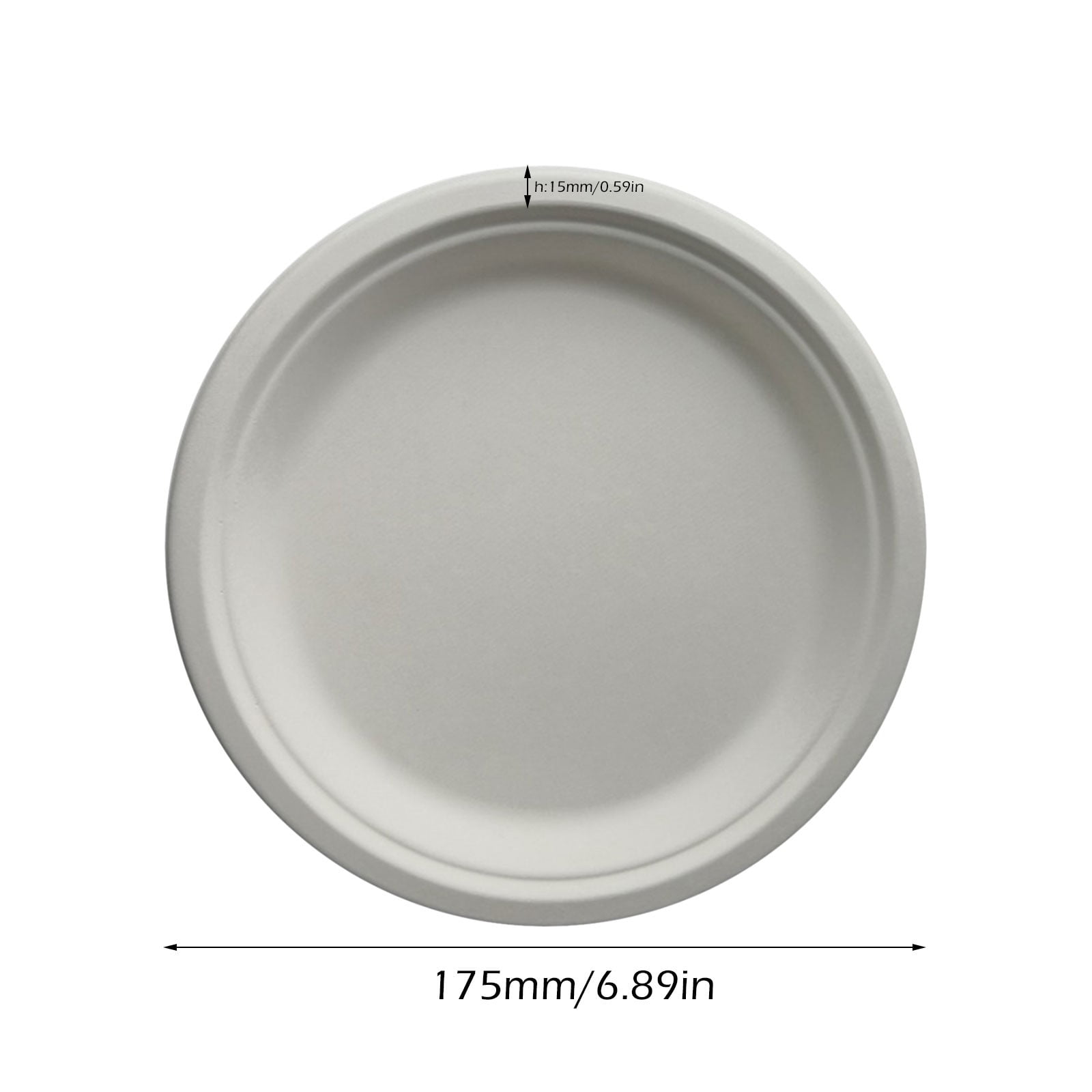 Compostable Paper Plates Heavy Duty 50 Pack Biodegradable Disposable Plates Disposable Dinner Plates Made Of Natural Sugarcane Wheat Microwave