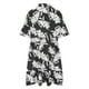 thumbnail image 4 of Puntoco Vestido De Manga Corta Con Cuello En V, Vestido Bohemio Informal De Talla Grande Con Cuello En V, Liso Y Estampado, De Manga Corta, Vestido Con Vuelo, Negro Xxxxl, 4 of 6