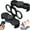 Black, variant on Dual-Ring Three-Finger Back Clip Holder, 360° Rotation Foldable Magnetic Phone Grip Stand, Back Clip Mount Mobile Support Compatible with Smartphones, for Car, Office, Desk (Black)