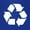 Royal Blue w/ Recycling Logo, variant on Your Chair Covers Spandex Trash 32 Gallon Recycling Outdoor Garbage Can, White