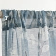 thumbnail image 4 of Decoultimatex Floral Blue Sheer Curtain for Living Room Blossom Print on Flax Linen Blend Window Curtain Panels,Rod Pocket,50"x84"x2, 4 of 7