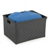 Whitmor Large Woven Shelf Basket, Black