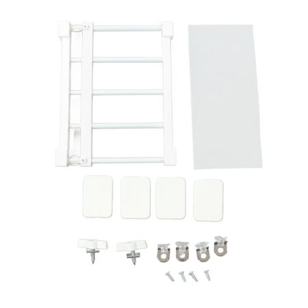 

Tension Rod Shelf 14.2 Inch Width Nail Free Expandable Storage Rack for Cabinet Wardrobe 38 to 55cm /15 to 21.7in