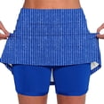 thumbnail image 2 of Mifsaly Striped Skorts for Women High Waist Tummy Control Tennis Golf Skort Skirt with Pockets Summer Casual Lightweight Breathable Athletic Workout Shorts XL, 2 of 5