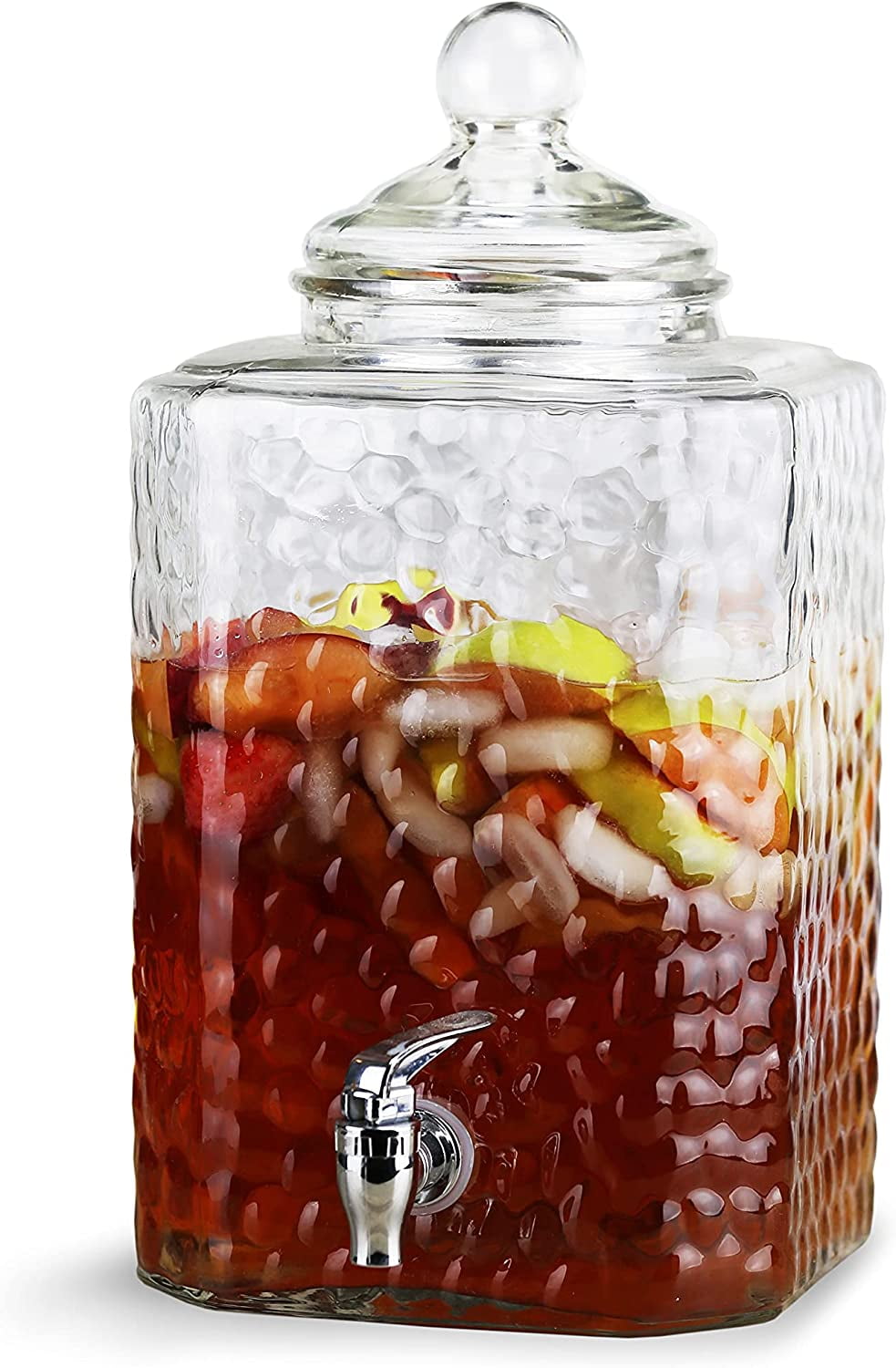 Style Setter, Homestead Textured Glass Jug Beverage Dispenser with