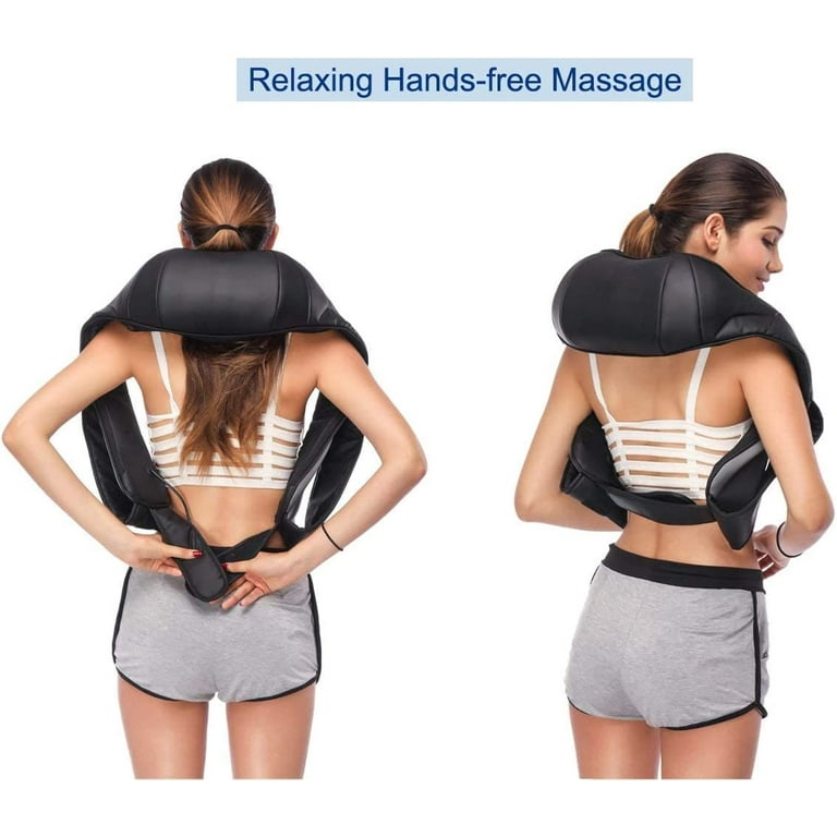 Nekteck Shiatsu Neck and Back Massager-Heat-Electric-Deep Tissue