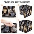 thumbnail image 4 of Animal Foldable Organizer Bins with Handle, 10.8"x10.5"x10.6", Large Capacity Clothes Storage Storage Cubes, 4 of 6