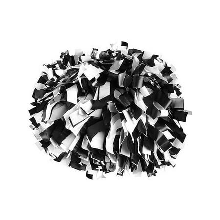 Pizzazz Black White 2 Color Plastic Cheer Single Pom Pom