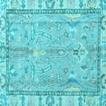 thumbnail image 1 of Ahgly Company Indoor Square Oriental Light Blue Traditional Area Rugs, 8' Square, 1 of 4