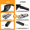 thumbnail image 5 of Hitch-Mounted Cargo Basket - 750 lbs Folding Hitch Mount Cargo Carrier for 2" Receiver, Heavy-Duty Luggage Storage for SUV, RV, Truck, and Trailer, 5 of 7
