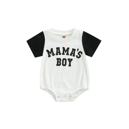 

Bagilaanoe Baby Boys Clothes 3 6 12 18 Months Newborn Infant Short Sleeve Mamas Boy Romper Cotton Bodysuit Playsuit Summer Casual Tops