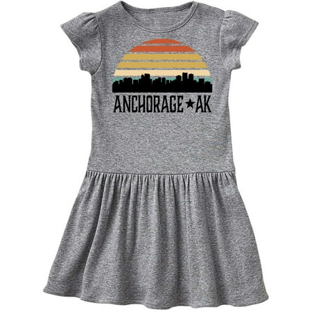 

Inktastic Anchorage Alaska Skyline Gift Toddler Girl Dress