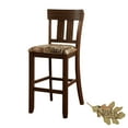 thumbnail image 3 of Linon Mossy Oak Full Back Wood Bar Stool, 30" Seat Height, Dark Walnut with Hand Brushed Black Strokes Finish with Break Up Country Fabric, 3 of 11
