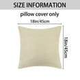 thumbnail image 5 of NOMADIC NOOK 4 Pcs Solid Color Pillowcases with Hidden Zipper for Bed, Sofa, Chair, Couch Beige 18" x 18", 5 of 6