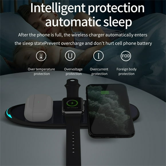 EGNMCR Wireless Charger, 3 in 1 Charging Station for Series 3 in 1 Wireless Charging