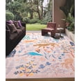 thumbnail image 6 of CHAKMEONE Boho Floral and Animal Print Machine Washable Non-Slip Area Rug in Pink, 6 of 8