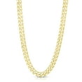 thumbnail image 1 of 14k Yellow Gold Miami Cuban Link Chain Necklace, 6.9mm, 24", 1 of 1