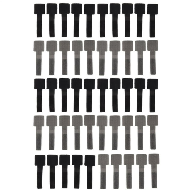 Bridas para Cables Reutilizables: Paquete de 50 Cintas Adhesivas Resistentes con Adhesivo de Nailon, Organizador de Cables Multiusos para el Hogar y la Oficina
