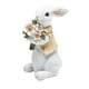 thumbnail image 1 of Figura de conejo de jardín, figura de príncipe, decoración familiar de conejos de Pascua de resina con flores, figuras de Pascua, decoración de mesa para jardín, casa, granja., 1 of 6