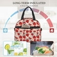 thumbnail image 4 of Uemuo Red Strawberry Printed Lunch Bag Lunch Box Reusable Insulated Lunch Tote Bag, Leakproof Thermal Cooler Sack Food Handbags Case High Capacity, 4 of 5