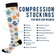 thumbnail image 2 of FORMRS Womens Knee High Socks Casual Long Thick Travel Daily Wear, 2 Pairs, Colorful Flowers, 2 of 6