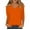 224# Orange, variant on Womens Tops 3/4 Length Sleeve V-Neck Cotton Elbow Sleeve Casual T Shirts Spring Summer V Neck Tunics Cute Three Quarter Length Shirts Petite Boho Blouses Gold L