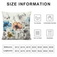 thumbnail image 5 of Nawypu  Watercolor Brown Grey Floral Pillow Covers Rustic Color Cream Gray Blue Flower Print Decorative Throw Pillows Modern Art Farmhouse Pillowcase Cushion Case, 5 of 5