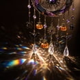thumbnail image 2 of Halloween Purple Spider Acrylic Crystal Suncatchers for Windows, Wind Chime Hanging Ornament Light Catching Holiday Decor for Balcony Window Porch Garden Indoor Outdoor Halloween Party Home Wall, 2 of 6