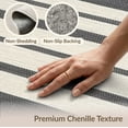 thumbnail image 6 of ODIKA Striped Modern Farmhouse With Reversible Boho Banded Accents Stain Resistant Low Profile for Dorm Room, Small Living Apartment, 6 of 7
