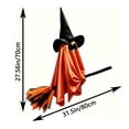 thumbnail image 3 of Orangide Outdoor Halloween Decoration Hanging Ghost Witch, 28 In Large Hanging Flying Ghost on Broomstick with Witch Hat Lighted, Ghost Decor for Porch Yard Tree, 3 of 7