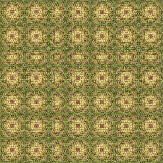 Ahgly Company Indoor Square Patterned Oak Brown Area Rugs, 7' Square