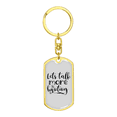 thumbnail image 4 of Let'S Talk More Hunter'S Keychain Stainless Steel or 18k Gold Dog Tag Keyring, 4 of 10