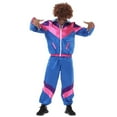 thumbnail image 1 of MesaSe 80s HipHop Costumes Outfits  Retro Tracksuit  Patchwork Zip Up Long Sleeve Coat and Pants, 1 of 4