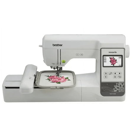 Brother NS1150E 5x7 Embroidery Machine USB, Threader & Trimmer, 138 Designs, 140 Frames, 11 Fonts, Buttonholes, Color Screen Edit Designs Lettering