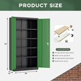 Greenvelly Metal Garage Storage 72" Black Green Tool Steel