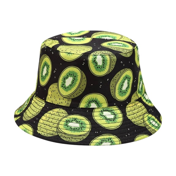 Bucket Hat for Women Men Cartoon Fruit Printed Basin Hat Outdoor Casual Sun Hat Visor Unisex Sunshade Hat