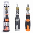 thumbnail image 4 of 10-in-1 Multi-Angle Ratchet Screwdriver Kit with Hidden Bit Storage - Portable Home Repair Tool Set for Furniture, Appliances & DIY Projects - Durable, Easy-to-Use, Compact Design (Orange, 6mm), 4 of 6