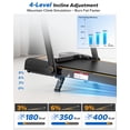 thumbnail image 4 of BEROCA Foldable Treadmill with Handle, 3HP Small Treadmill for Small Space Home Office, 300 lbs Under Desks Walk Pad with Handle Incline APP 3 Colors Lights, 4 of 10