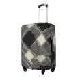 thumbnail image 3 of Multi-Size Suitcase Protective Cover Full Range Double Stitching Invisible Zipper For Travel Business Argyle Plaid Dimgray_40978_2 Large, 3 of 8