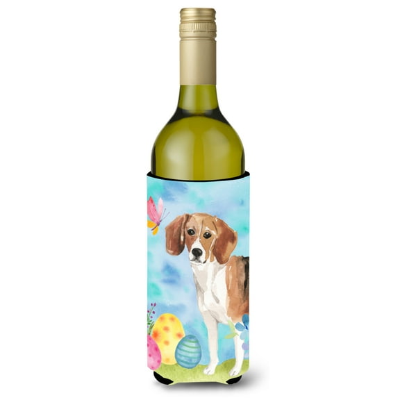 Carolines Treasures BB9614LITERK Beagle Easter Wine Bottle Beverge Insulator Hugger  Wine Bottle multicolor