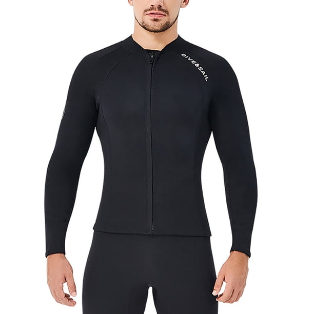Naiovety DIVE SAIL 2MM Traje de neopreno Tops Trajes de neopreno térmico Protección Trajes de buceo Traje de surf de gran tamaño para aeróbic Deportes acuáticos Negro L Naiovety OD003293-03
