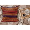 thumbnail image 2 of Orange Fluffy Throw Pillow Cushion Cover, Abstract Hand Drawn Ethno Pattern Tribal Borders Doodle Style, Decorative Square Accent Pillow Case, 20" x 20", Orange Red Plum, by Ambesonne, 2 of 5