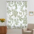 thumbnail image 3 of Sage Green Flower Sheer Curtains 84 Inches Long, Vintage Country Rose Leaf Floral Light Filering Curtains, Breathable Simi Curtain Privacy Drapes for Living Room Bedroom Lightweight Window Treatment, 3 of 9