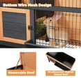 thumbnail image 4 of Elevated Rabbit Hutch with Pull-Out Tray,Wire Mesh Guinea Pig Cage with Waterproof Roof,Orange, 4 of 8