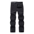thumbnail image 2 of Bazeneo Mens Zip Off Cargo Trousers Quick Dry Convertible Work Trousers Elastic Waist Lightweight Combat Pants Plain Loose Fit Tactical Bottoms with Pockets Travel Fishing Outfits M-5XL, 2 of 8