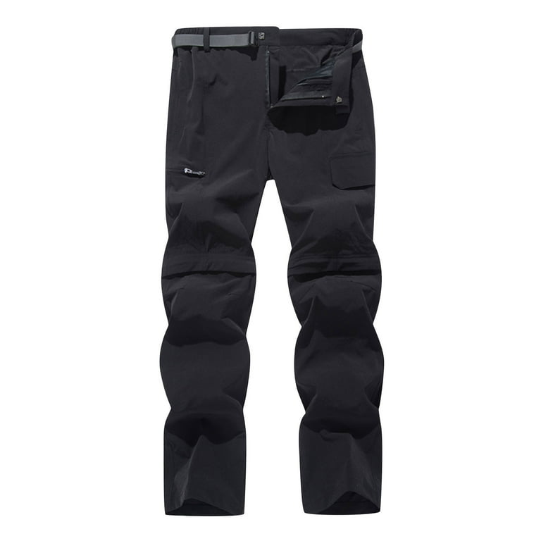 Men's-Convertible-Hiking-Pants Quick Dry Lightweight Zip Off Breathable Cargo  Pants for Outdoor, Fishing, Safari 