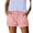 Pink, variant on LYMAYTER Women Denim Shorts Elastic Drawstring Jean Shorts for XS-3XL Loose Fringe Border Female Jean Shorts
