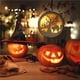 thumbnail image 4 of Luz Hueca De Madera Para Halloween Con Patrón De Bruja, Decoración Colgante Led Redonda De Halloween Para Ventana, Cerca De Árbol, Puerta, Escritorio De Oficina Advancent HA027580-03, 4 of 7